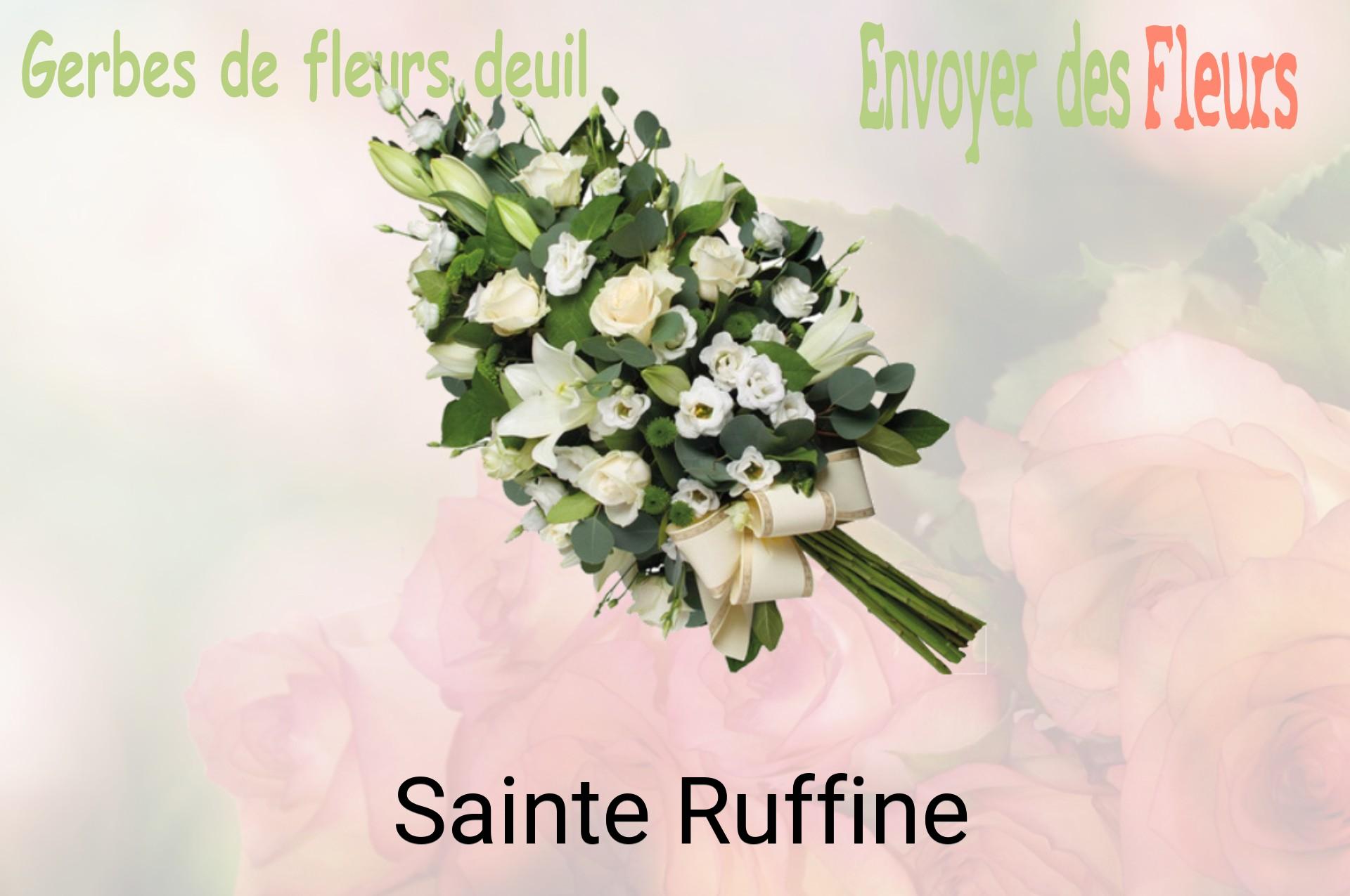 Gerbe de fleurs de deuil livrée à Sainte-Ruffine